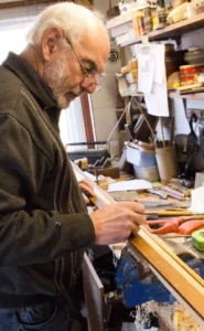 Pictured: Bowyer’ & Bowyers' Liveryman making a Longbow